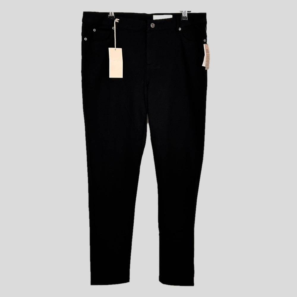 Vince Camuto Essential Rich Black Knit Stretch Trouser 31/12